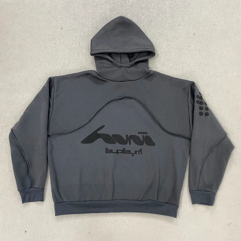Contrast Stitch Graphic Hoodie