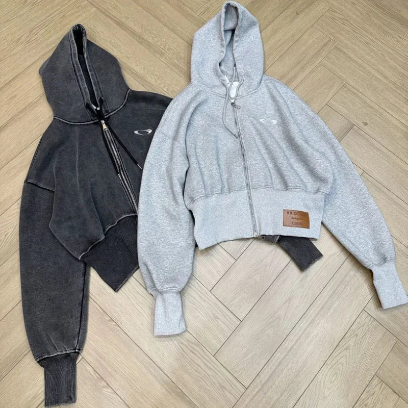 Vintage Washed Zip Hoodie