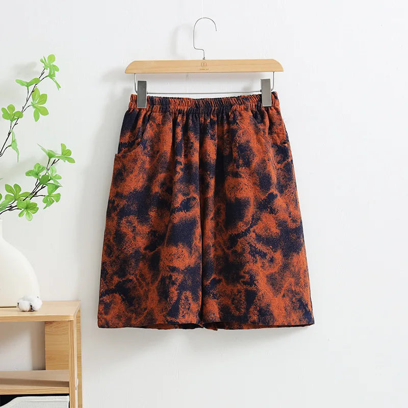 Retro Jacquard Pajama Shorts
