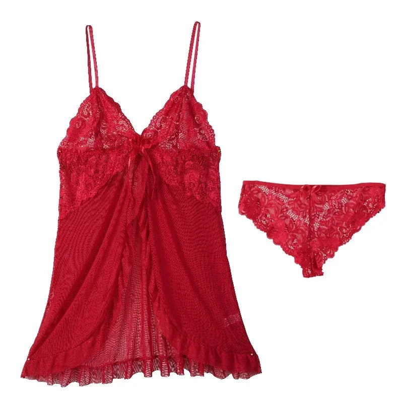 Black Lace Babydoll Nightdress