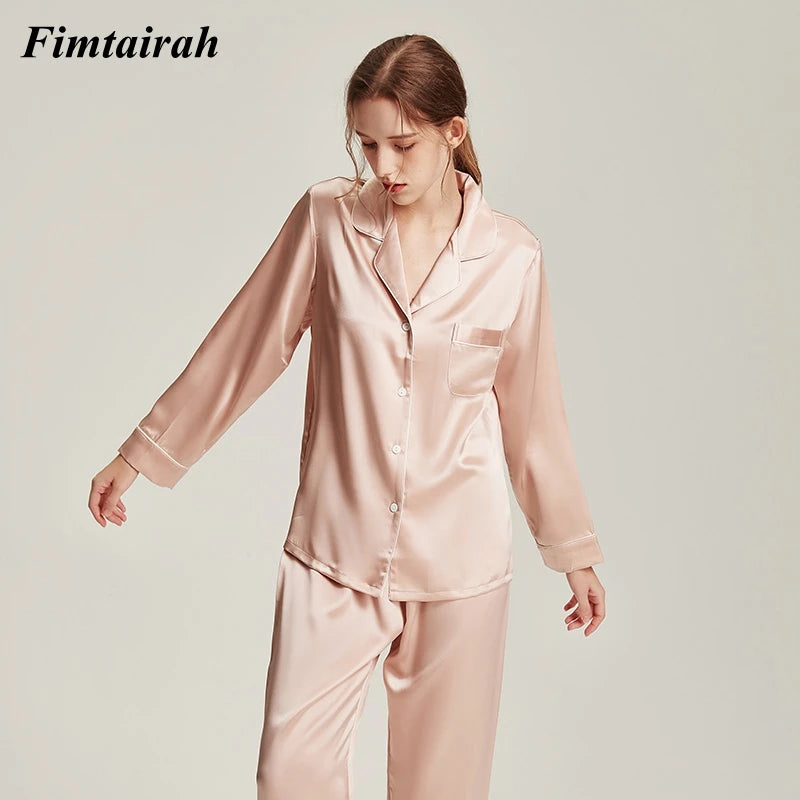Satin Button Front Sleepshirt