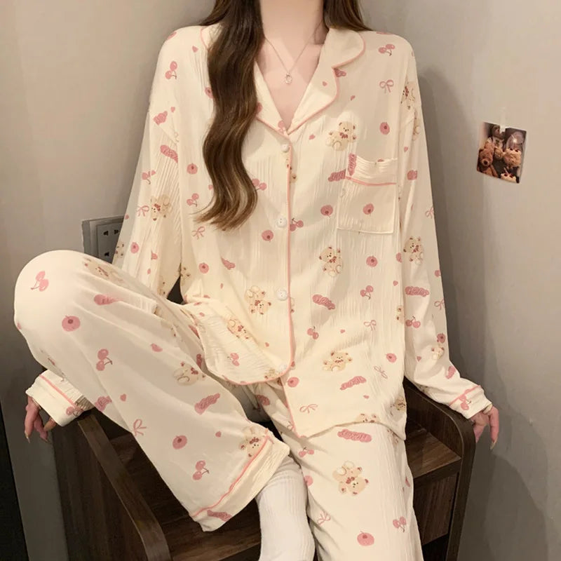 Butterfly Print Pajama Set