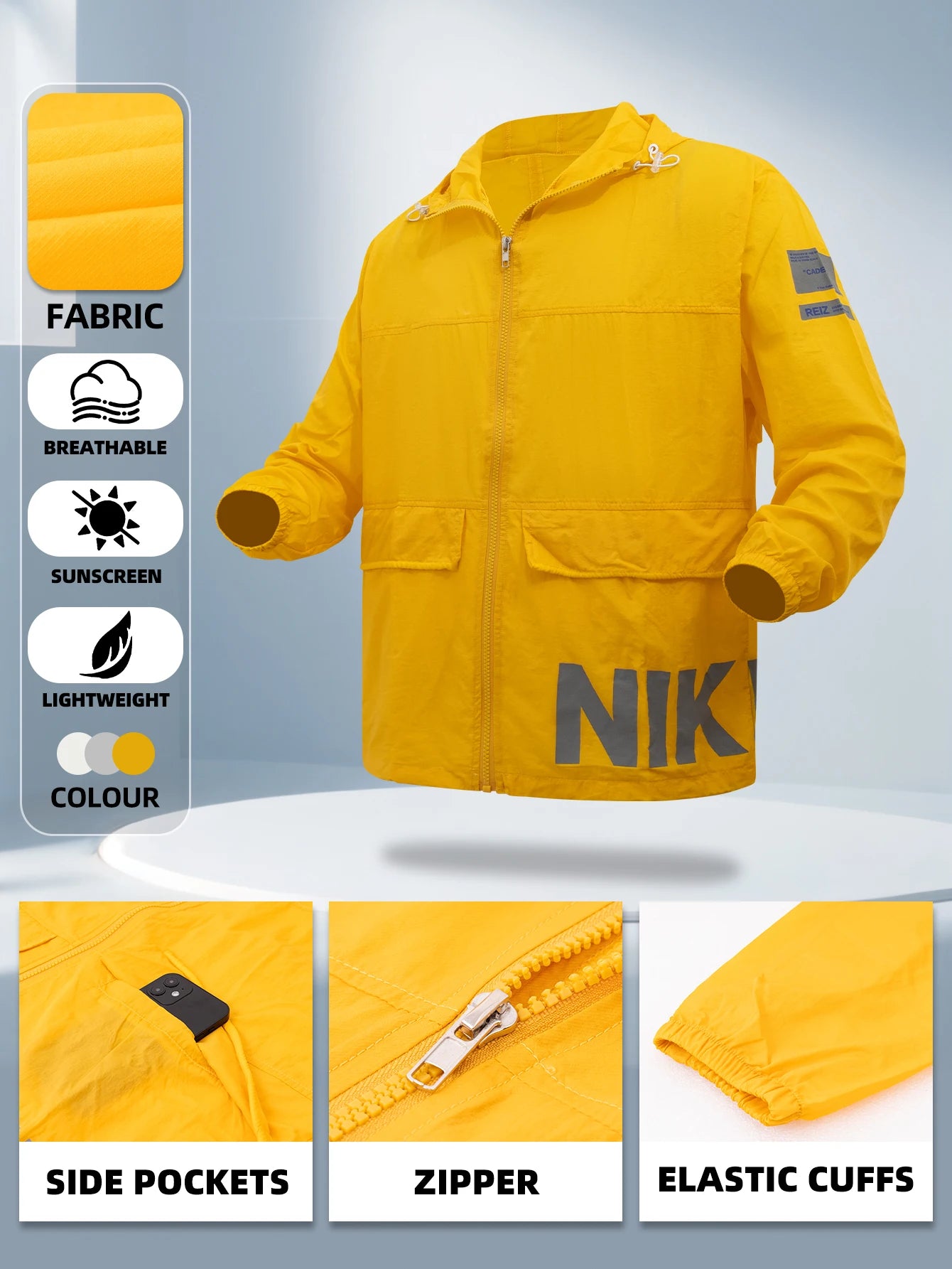UV Protection Hooded Windbreaker