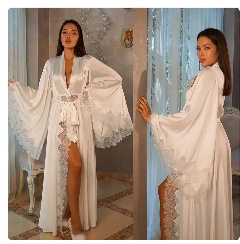 Solid Color Tie Robe