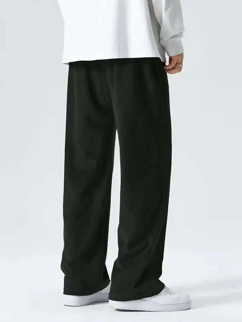 Corduroy Multi-Pocket Straight Pants