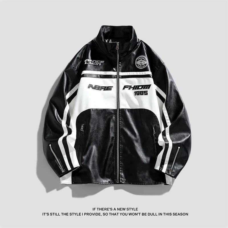 Retro Motorcycle Leather Jacket