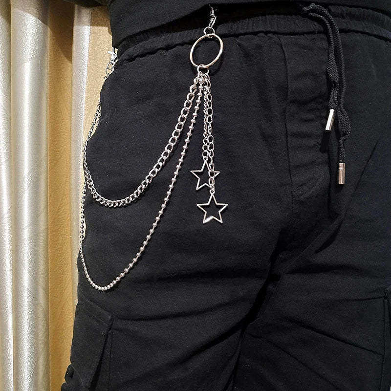 Punk Skull Chain Keychain