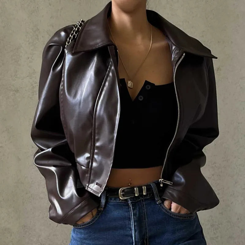 Brown Vintage Leather Jacket