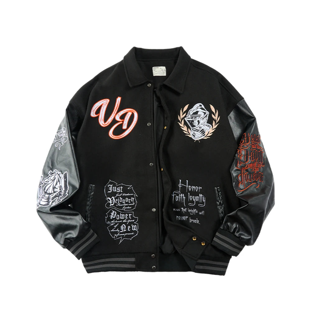 Embroidered Baseball Bomber Jacket