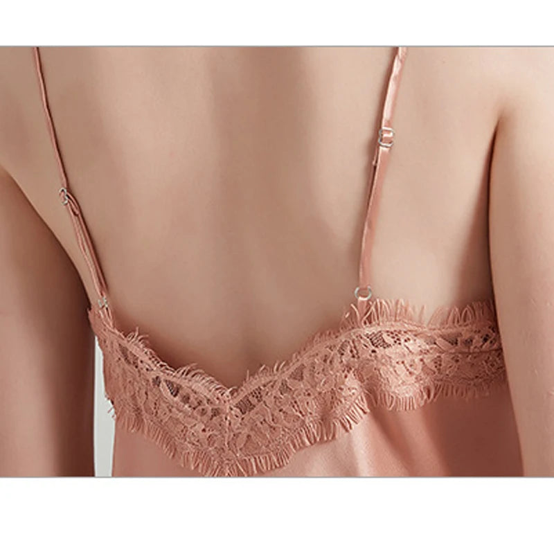 Silk Lace Trim Camisole