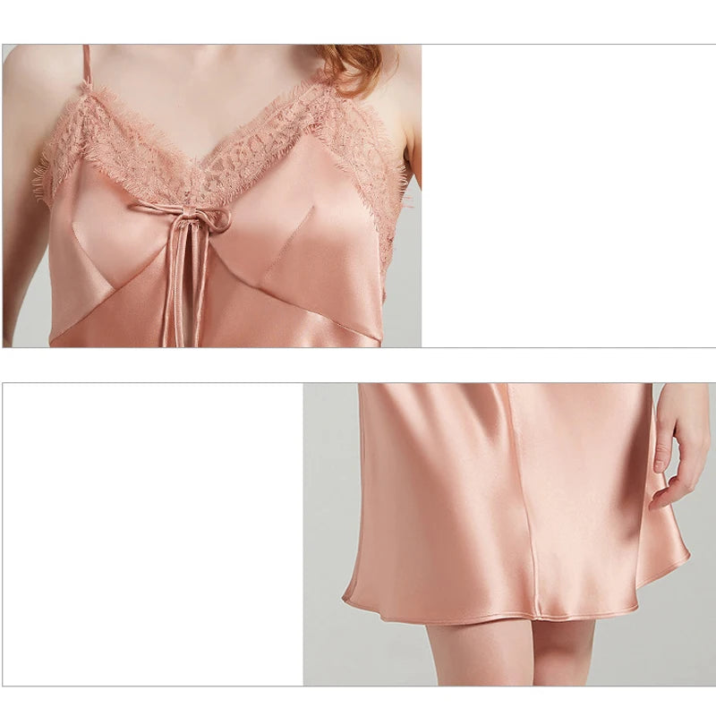 Silk Lace Trim Camisole