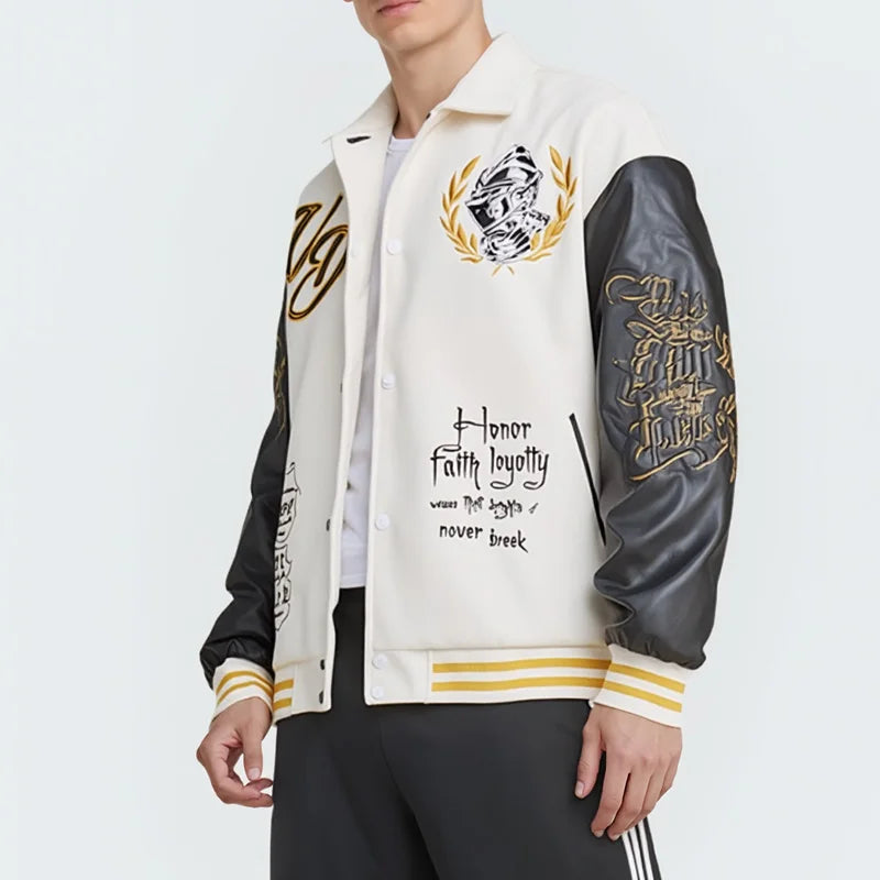 Embroidered Baseball Bomber Jacket