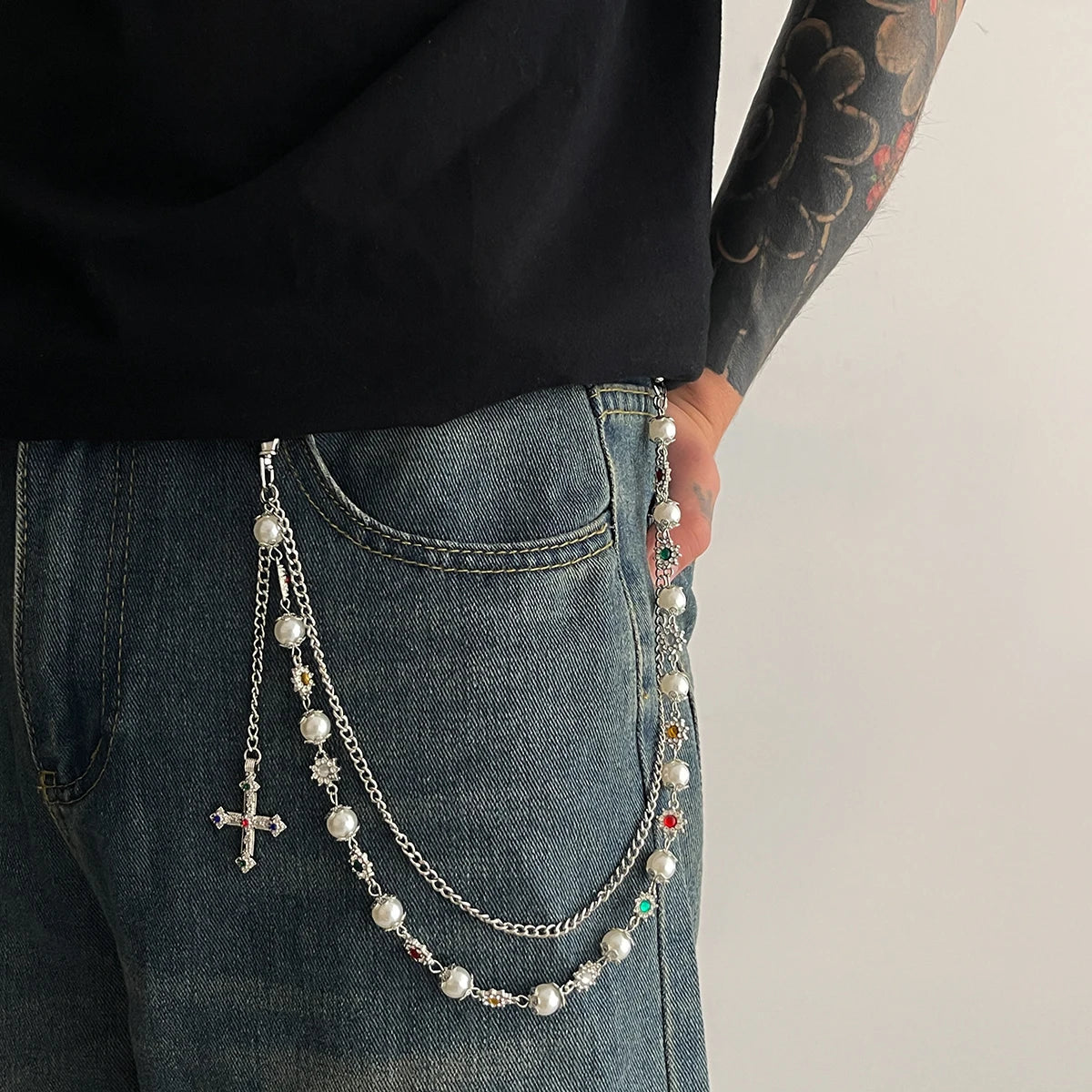 Punk Cross Pendant Chain