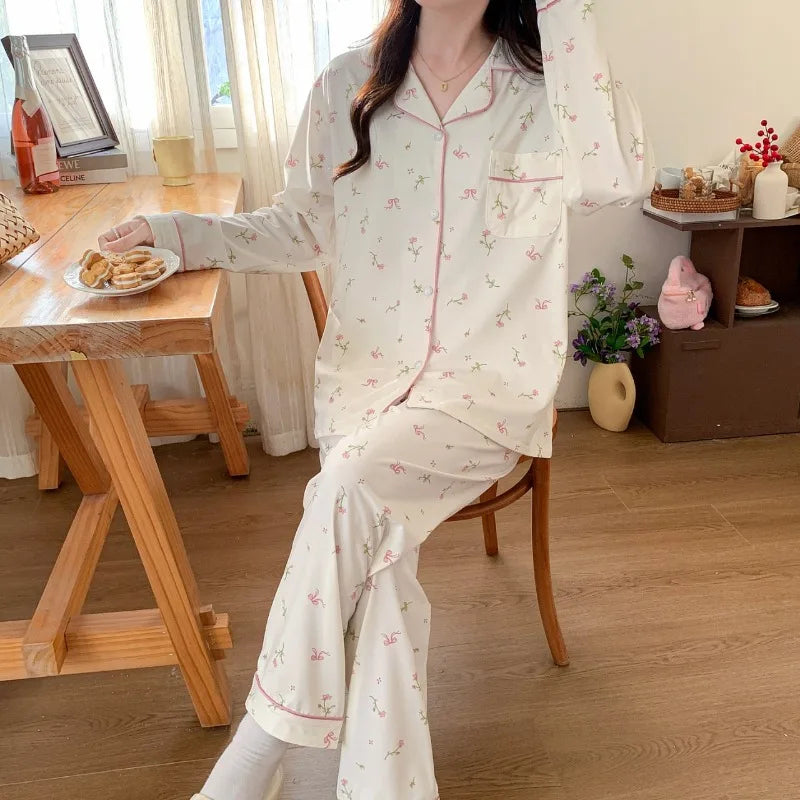 Bow Print Pajama Set