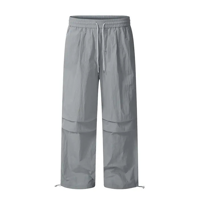 Brown Wide-Leg Parachute Pants