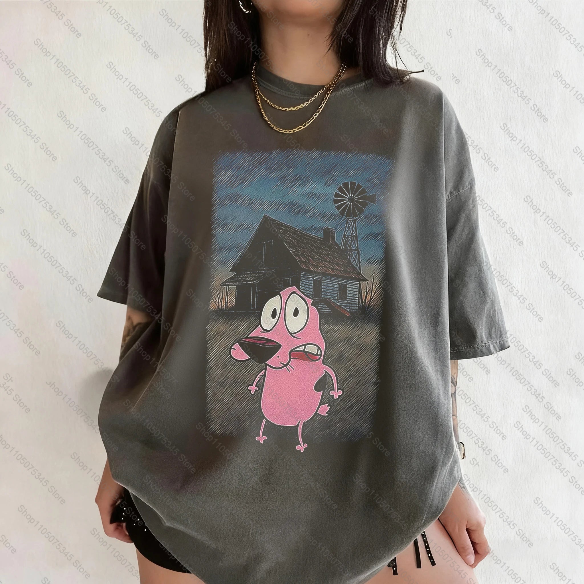 Courage Cowardly Dog Graphic Tee