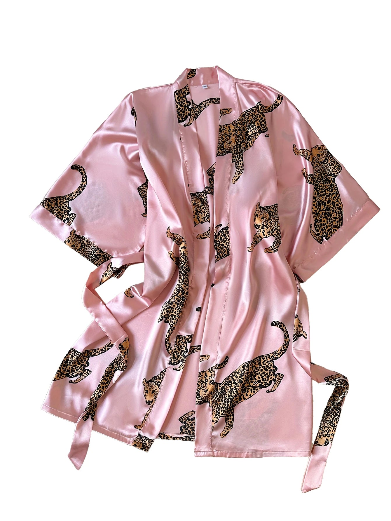 Floral Satin Kimono Robe