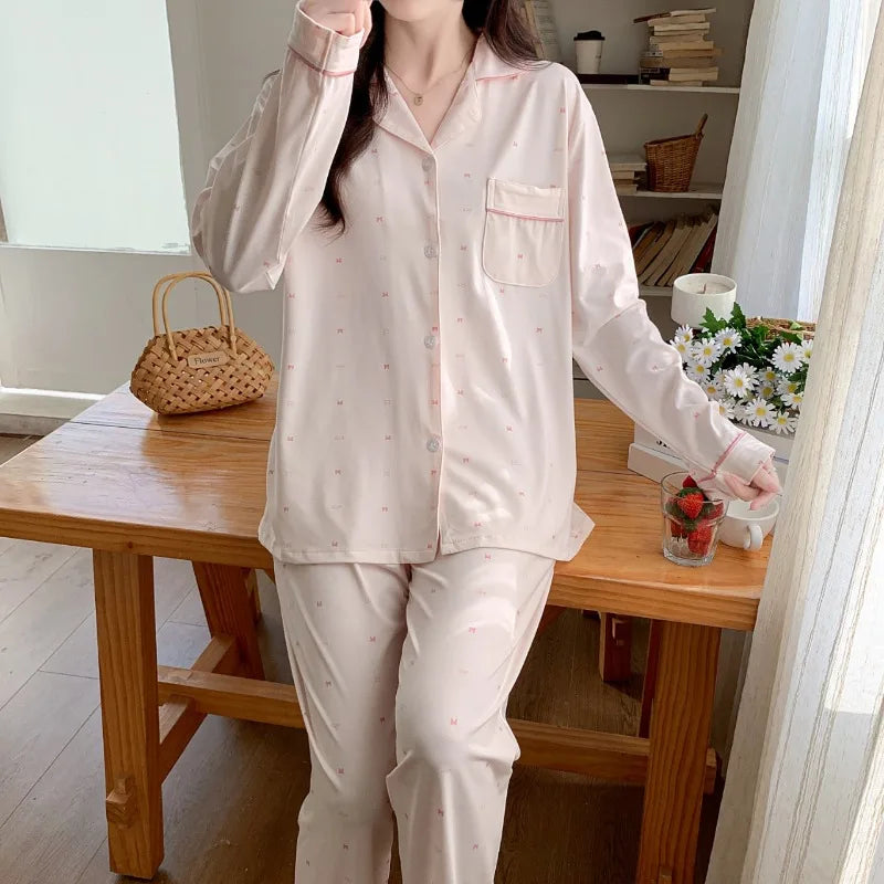 Bow Print Pajama Set