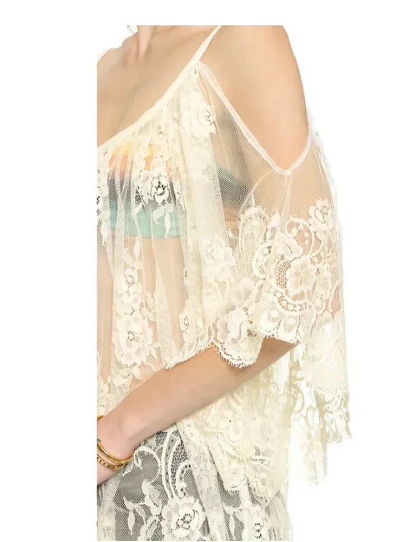 Lace Floral Pajama Set