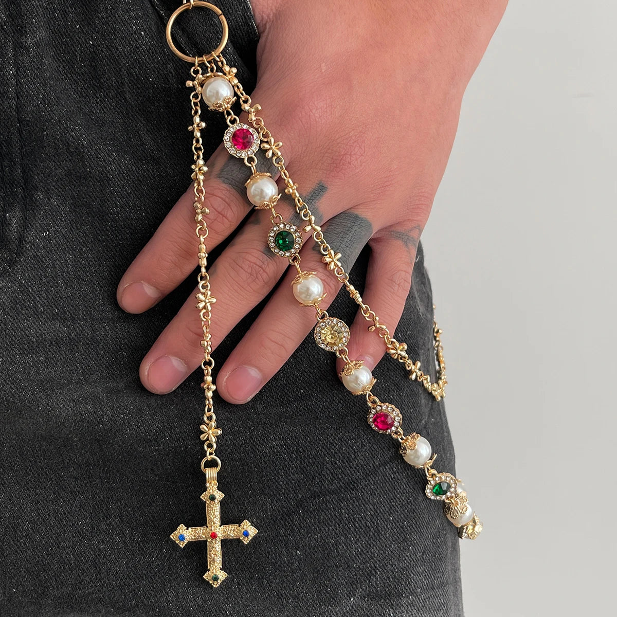 Punk Cross Pendant Chain