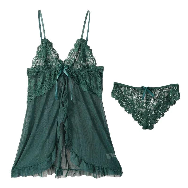 Black Lace Babydoll Nightdress
