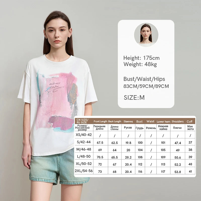 Cotton Drop-Shoulder Graphic Tee