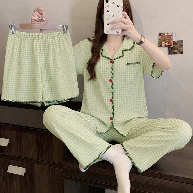 Lace Trim Pajama Set