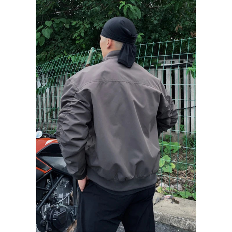 Oversized Moto Bomber Jacket
