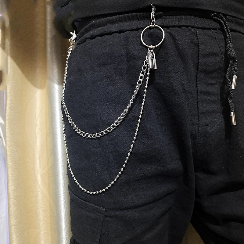 Punk Skull Chain Keychain