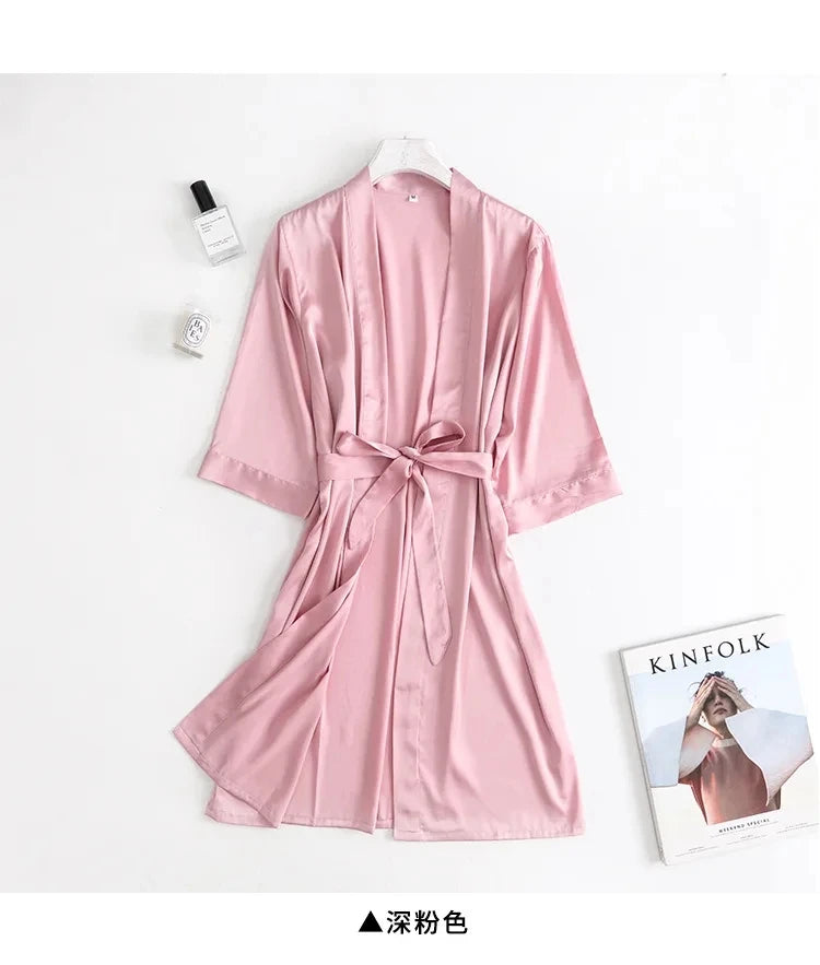 Rose Stripe Morning Robe