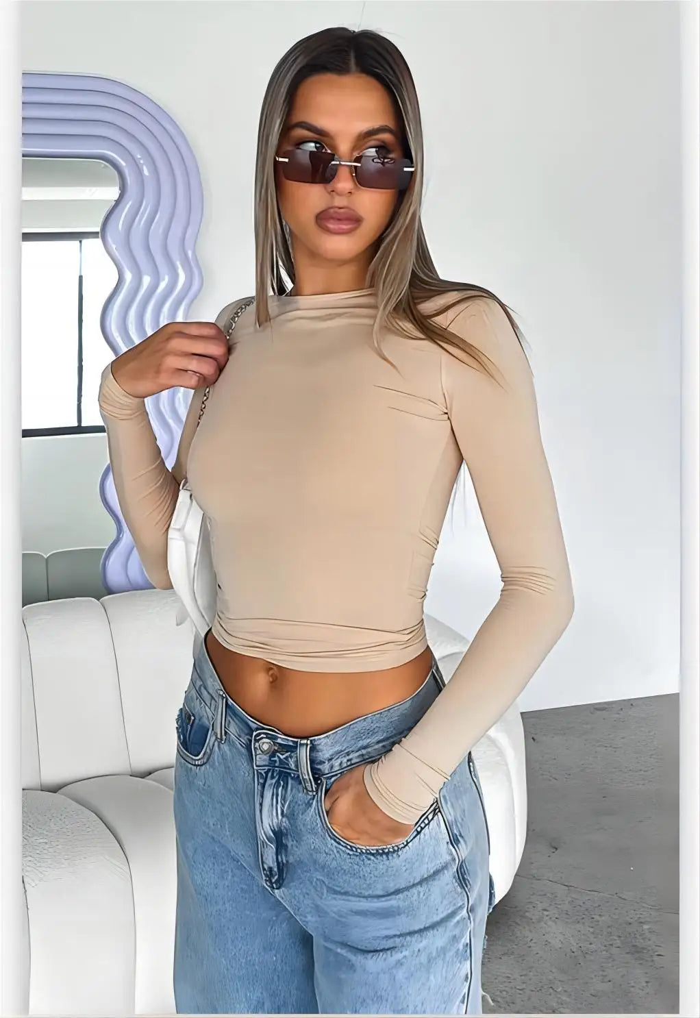 Women's Slim Long-Sleeve Top