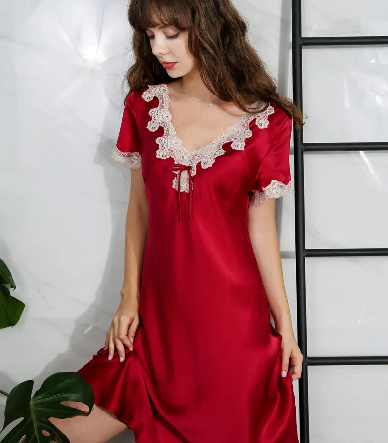 Silk V-Neck Slip Dress