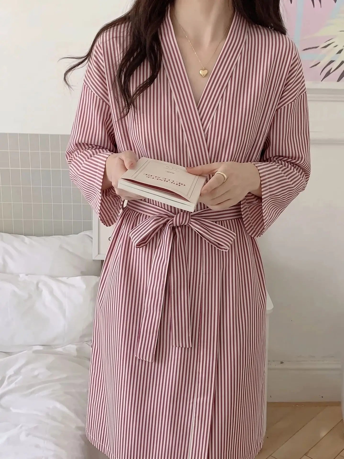 Lace Patchwork Kimono Robe