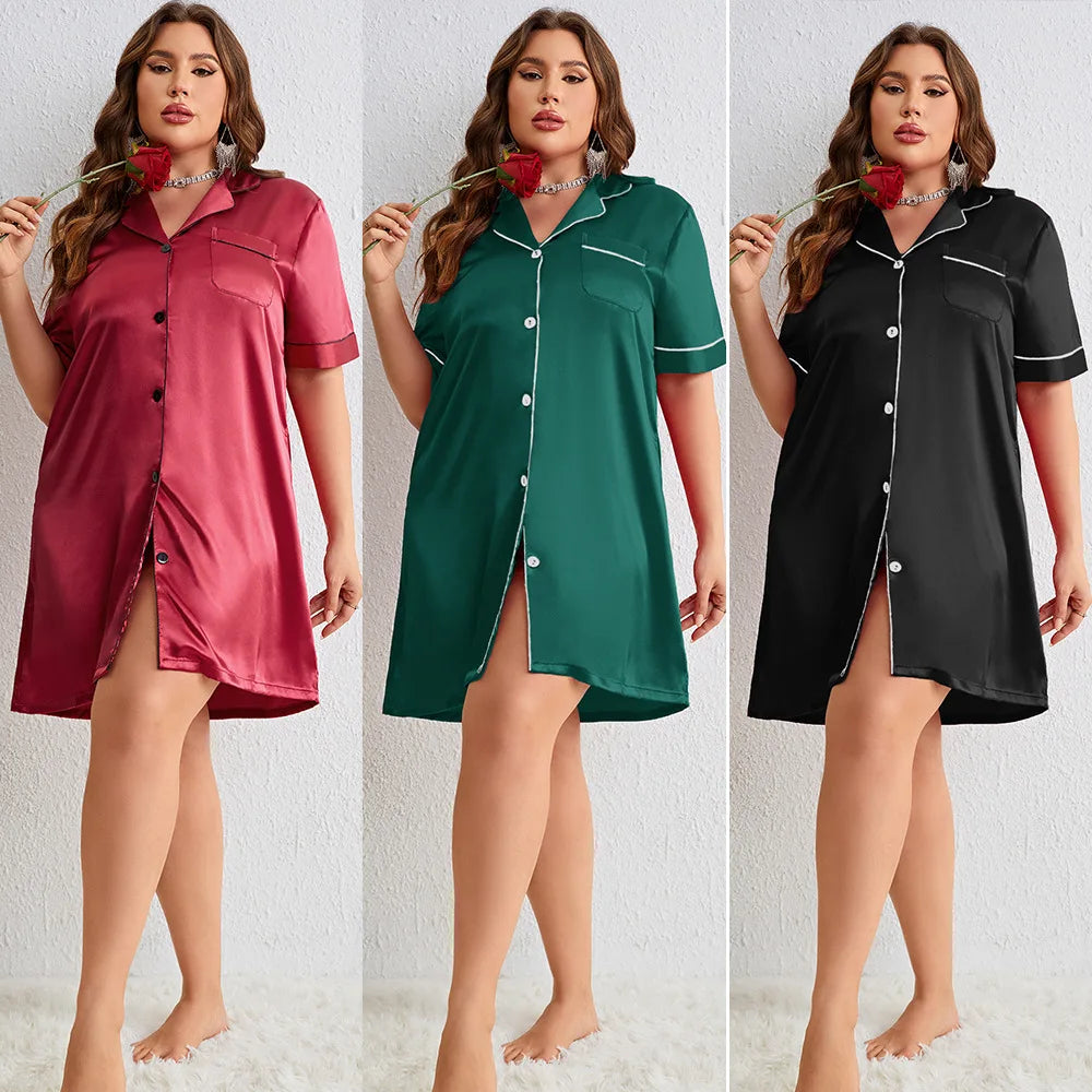 Printed Short Sleeve Nightgown
