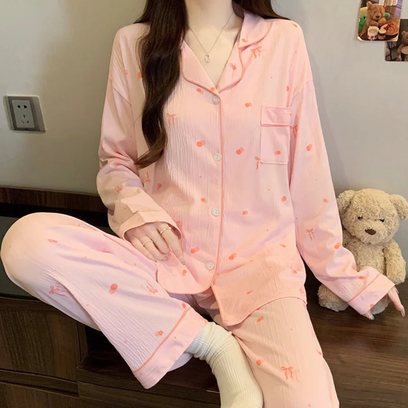 Butterfly Print Pajama Set